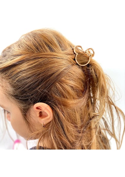 Mickey Mouse Fare Model Gold Metal Küçük Mandal Toka Çocuk Yetişkin Tokası