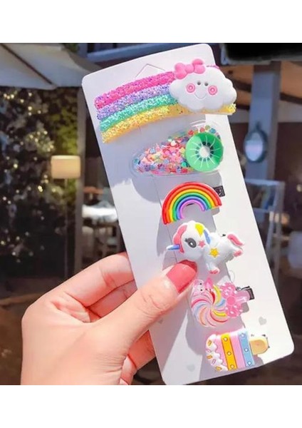 Meyve Unicorn Şeker Bebek Toka Seti