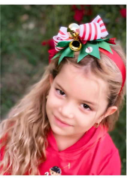 Yeni Yıl Yılbaşı Lüks Özel Tasarım Yetişkin Çocuk Tacı Zilli Simli Fiyonklu Taç Saten Kırmızı modelleri