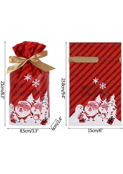 Yeni Yıl Yılbaşı Temalı 1ADET Kırmızı Noel Baba Geyik Ambalaj Paket Poşet Hediye Kutusu Kurabiye fiyatları