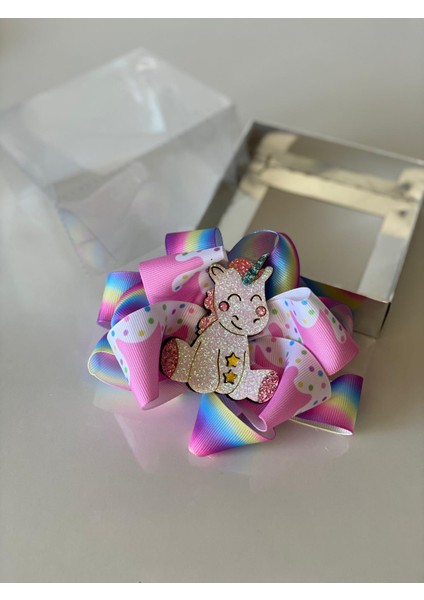 Color Renkli Gökkuşağı Ice Dondurma Simli Parlak Unicorn Süslü Anne Kız Çocuk Tokası fiyatları