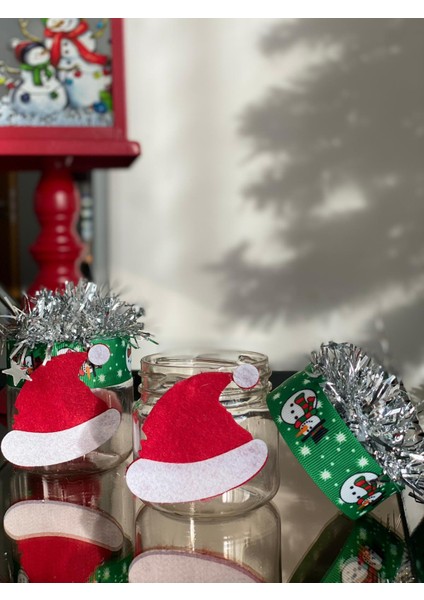 Yeni Yıl Yılbaşı Lüks Süslü Hediyelik Şeker Sunum Kutusu Dekorasyon Noel Baba Şapkası Tek Adet fırsatları