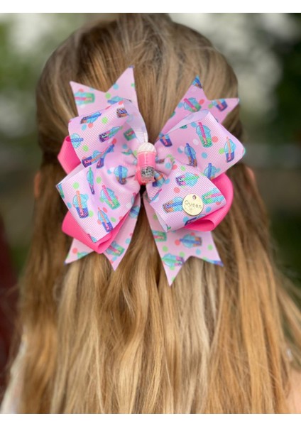 Özel Tasarım Lüks Saten Fiyonklu Sturbucks Şişe Figürlü Cup Toka Çocuk Yetişkin Tokası