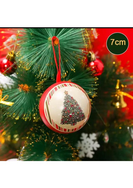 Yeni Yıl Yılbaşı Metal Çam Ağacı Süsü Topu Sürpriz Hediye Kutusu Ağaç Desenli Kutu fırsatları