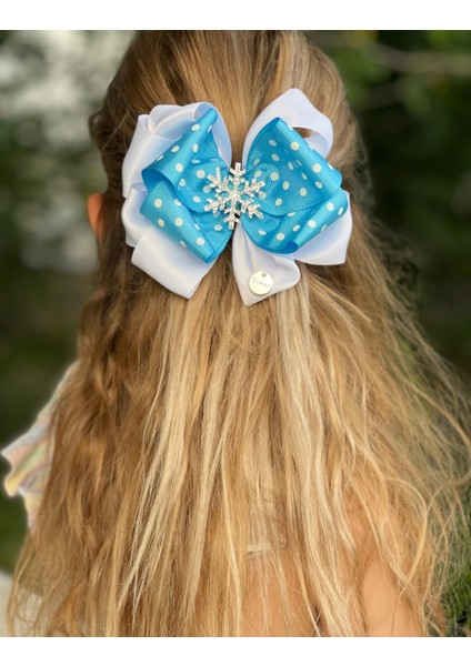 Yeni Lüks Elsa Anna Frozen Kristal Kar Tanesi Taş Broşlu Toka Puantiye Fiyonklu Çocuk Yetişkin Toka fırsatları