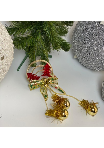 Yeni Yıl Yılbaşı Özel Büyük Lüks Kapı Duvar Sarkıt Süs Çam Ağacı Gold Altın Toplu