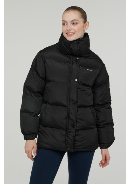 W-SN2060 Serena Coat 2pr Siyah Kadın Uzun Kaban