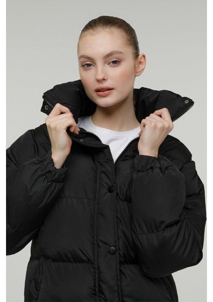 W-SN2060 Serena Coat 2pr Siyah Kadın Uzun Kaban indirimleri