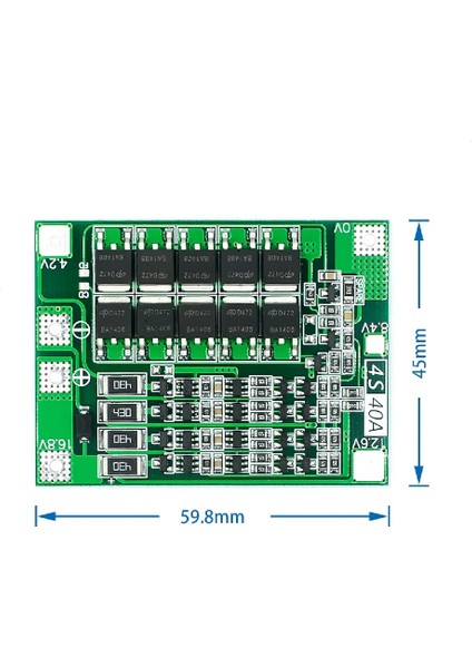 4s 40A Lipo & Lion & 18650 Bms Batarya Koruyucu Balans Devresi