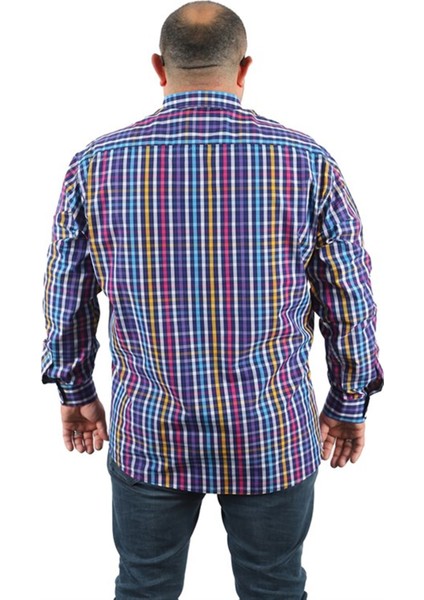 Büyük Beden Erkek Piqquare Gömlek 23360 Beyaz modelleri