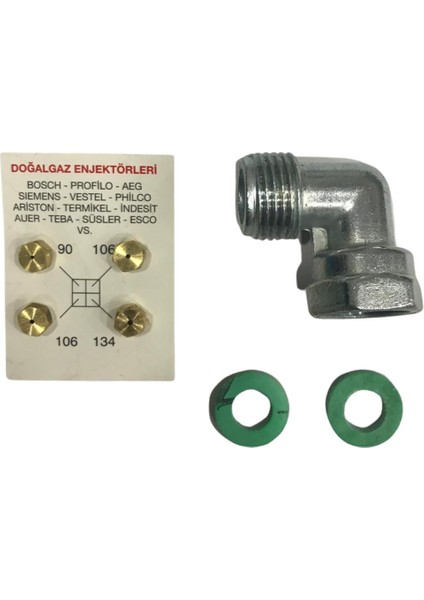 Doğalgaz Enjektör Ocak Memesi Dirsek Dönüşüm Seti