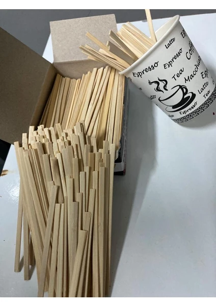 Bamboo Tahta Karıştırıcı 500 Adet