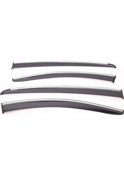 Sunplex Isuzu D-Max 07-17 Style 4 Lü Set Kromlu Cam Rüzgarlığı Ön ve Arka