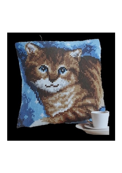 Yastık 1200 980 Kedi Işlenecek Goblen Etamin