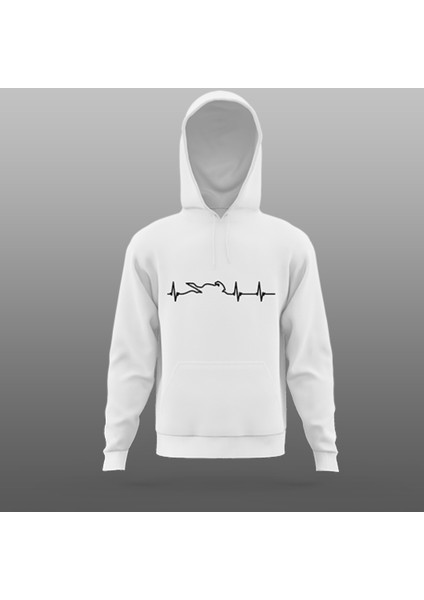 Ritim Motorcu Beyaz Sweatshirt