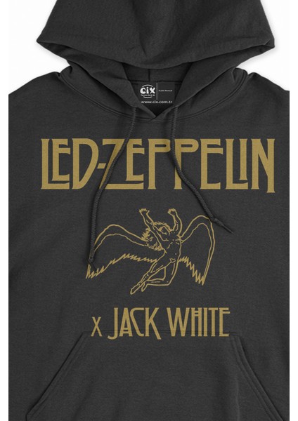 LED Zeppelin Jack White Siyah Sweatshirt Hoodie fiyatları