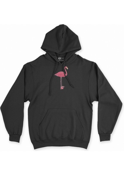 Filamingo Tasarım Siyah Sweatshirt Hoodie