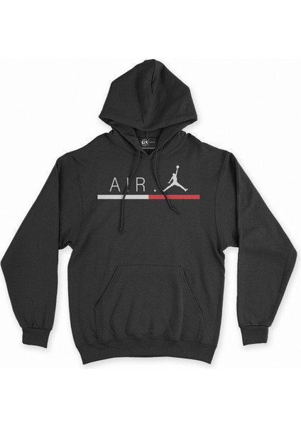Air Jordan Çizgili Siyah Sweatshirt Hoodie
