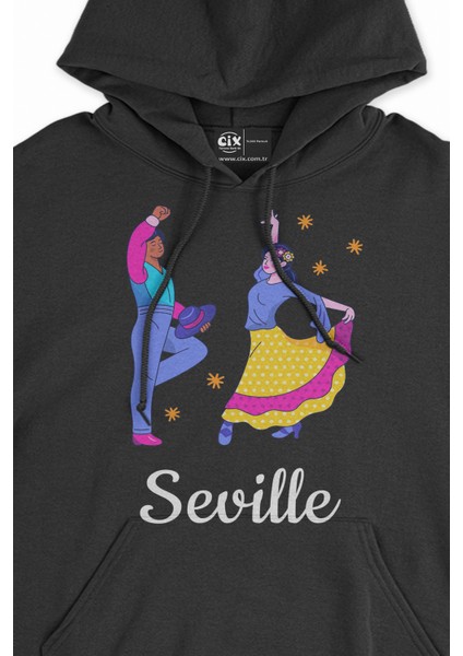 Flemenco Sevilya Siyah Sweatshirt Hoodie fiyatları