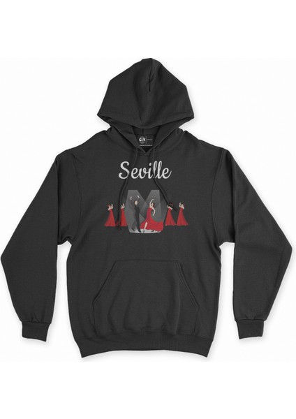 Flemenko Sevilya Siyah Sweatshirt Hoodie