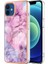 Apple iPhone 12 - 12 Pro 6.1 İnç Yb Imd Serisi-16 Stil E Mermer Desen Arka Kapak Şok-Absorpsiyon 2.0mm Tpu Imd Elektrokaplama Çerçevesi Telefon Kılıfı (Yurt Dışından) 2