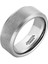 Bayan Erkek Fırçalanmış Gri Tungsten Yüzük DM84 1