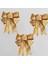 10 Adet Noel Ağacı Dekorasyon Yaylar Şerit Altın 25 x 21 cm. Noel Süsleri (Yurt Dışından) 5
