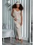 For You Moda Kadın Organik 7 li Beyaz Biyeli Pijama Takımı Taş S26746