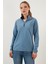 Slim Fit Yumuşak Dokulu Anti-Pilling Tüylenme Yapmayan Yarım Fermuarlı Polar Bayan POLAR 5907000 4