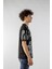 Erkek Geometri Baskılı Oversize Kısa Kollu T-Shirt 5