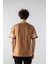 Erkek Yazı Baskılı Oversize Ribana Yaka Kısa Kollu T-Shirt 3