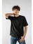 Erkek Jakarlı Oversize Kısa Kollu T-Shirt 1