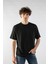Erkek Jakarlı Oversize Kısa Kollu T-Shirt 4