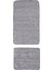 Segura Peluş Gri Kaydırmaz Taban 2li Banyo Paspası 60 x 100 - 50 x 60 2