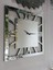 Square Silver Model Gümüş Renk 70 Cm x 70 Cm Dekoratif Aynalı Duvar Saati 1