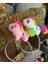 Özel Tasarım Sevimli Rengarenk Gökkuşağı Unicorn Peluş Taç Çocuk Tacı Pembe 3