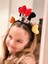Sevimli Büyük Peluş Pofuduk Kalpli Minnie Mouse Fare Yetişkin Çocuk Tacı Kostüm Taç 1