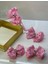 Pembe Kristal Taşlı Yıldızlı Fiyonk Saten Taç Toka Mini Toka 4 Lü Luxury Set 3
