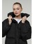 W-SN2060 Serena Coat 2pr Siyah Kadın Uzun Kaban 5