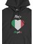 Napoli Italya Bayraklı Kalpli Siyah Sweatshirt Hoodie 2