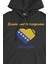 Saraybosna Bosna Hersek Bayraklı Kalpli Siyah Sweatshirt Hoodie 2