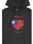 Taipei Tayvan Bayraklı Kalpli Siyah Sweatshirt Hoodie 2