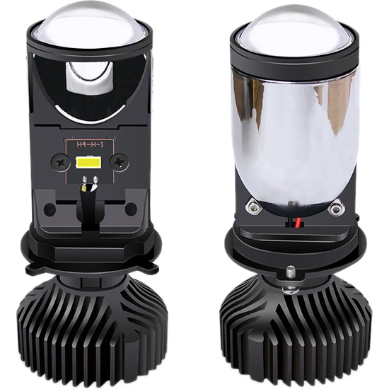 Gorgeous 60 W LED Mini Projektör Lens Otomobil Ampul 8000LM Dönüşüm Kiti - Siyah (Yurt Dışından)