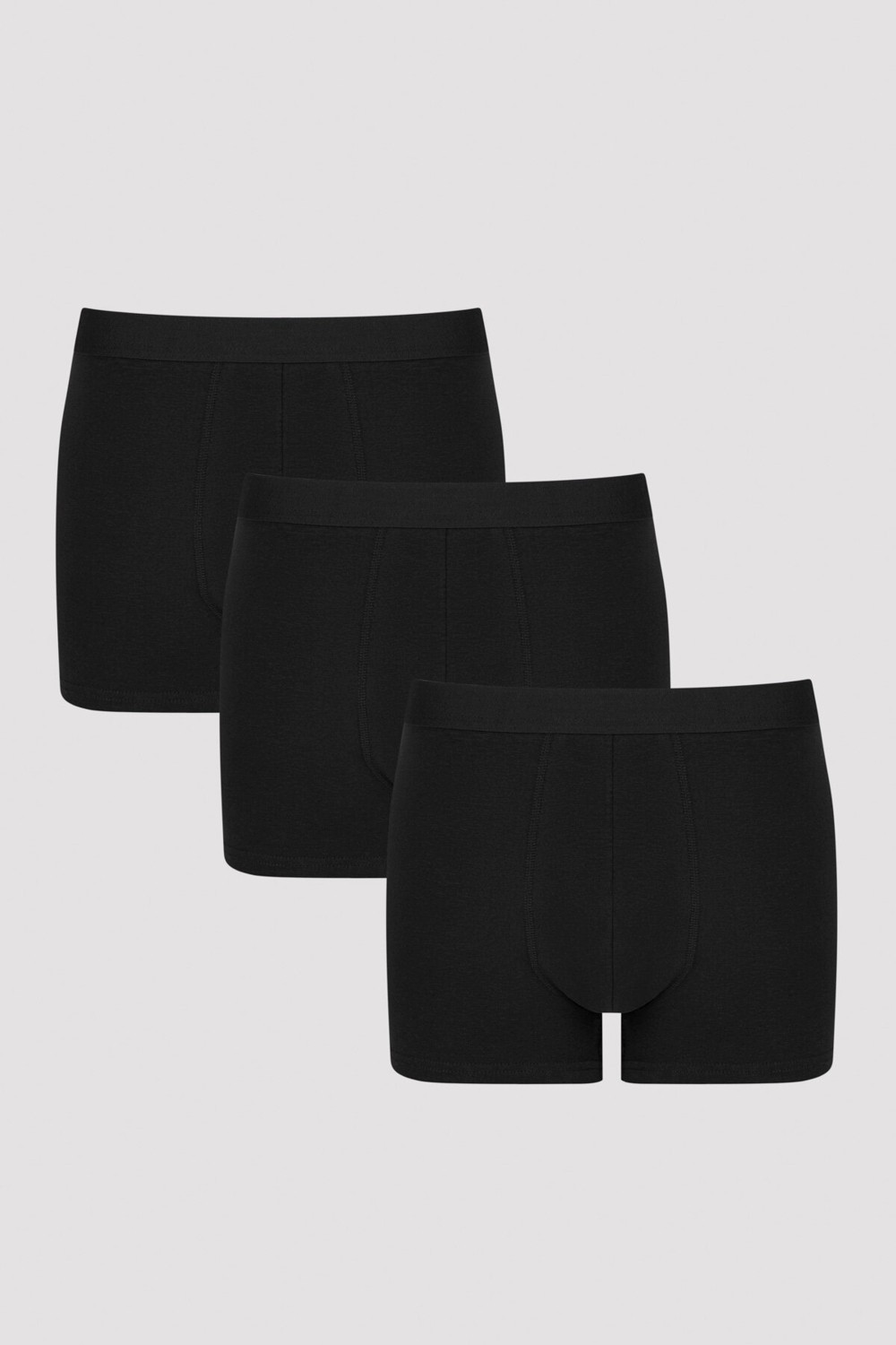 Penti Erkek Pamuklu Basic Black 3'lü Boxer