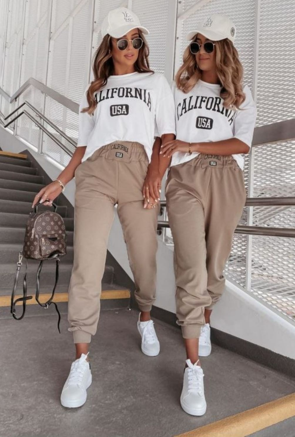 Limerence Kadın Calıfornıa Baskılı T-Shirt Eşofmanlı Altüsttakım