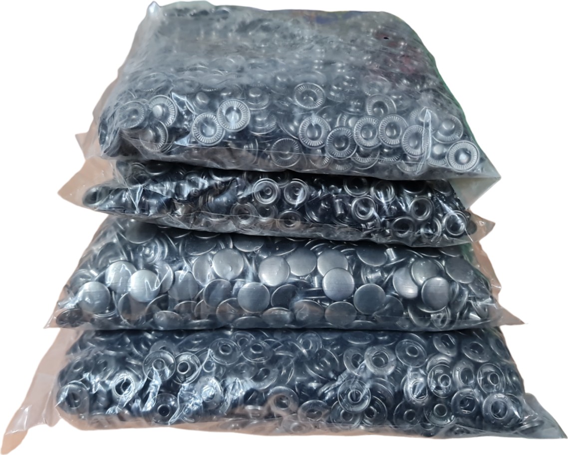 Tuhafiyeci miz 700 Adet 15MM Paslanmaz Büyük Çıtçıt (Kalıpsızdır) [antrasit Renk]