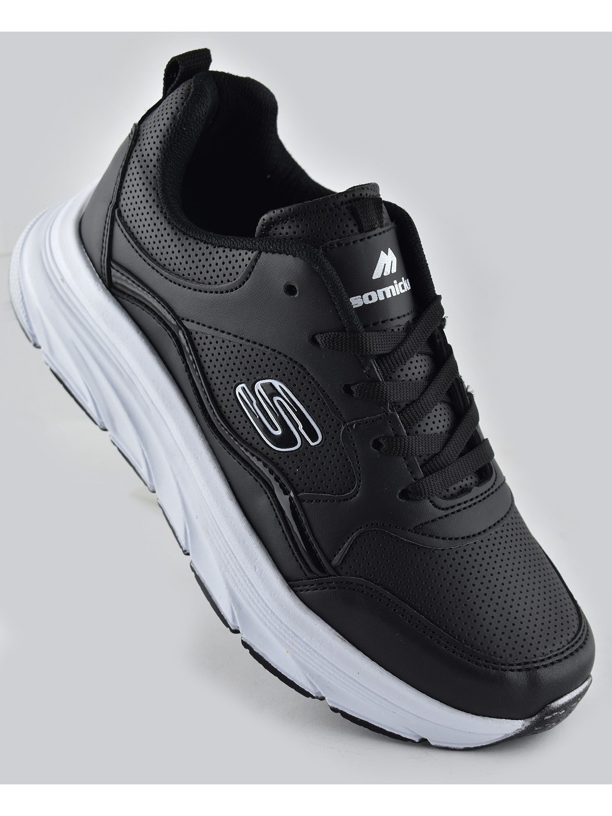 Ispartalılar 8888 Full Ortopedik Siyah Beyaz Yüksek Taban Kadın Spor Ayakkabı SUYA DAYANIKLI - Görsel 4