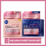 NIVEA Cellular Expert Lift Saf Bakuchiol Gelişmiş  Gündüz Yüz Kremi SPF 30 Güneş Koruması ve Gece Yüz Kremi 50ml,Saf Hyaluronik Asit