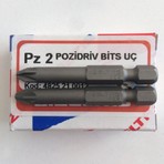 İzeltaş Pozidriv Pz2 Bits Yıldız Uç Yıldız Vida Sıkma Ucu 50 mm 2 Adet