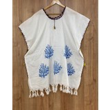 Elif Tekstil Kadın Nakışlı Yaprak Desenli Peştemal Plaj Elbisesi